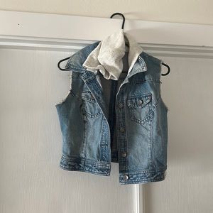 Womens jean vest jacket